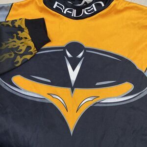 Vintage Raven Paintball Jersey XL‎ Long Sleeve USA T. Slater #77 Orange Black